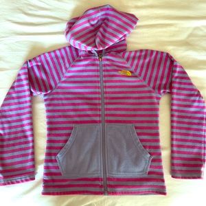 The North Face fleece zip up hoodie - Sz 7-8